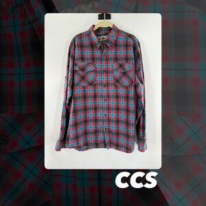 EUC CCS Red and Blue Plaid Shirt